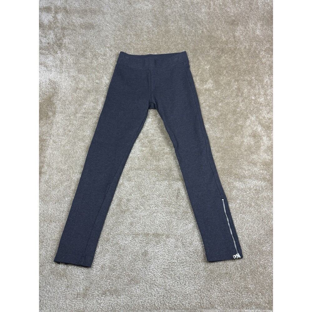 GAP Charcoal Gray XS Thick Pointe Leggings W/ Zipper Ankle Accent B054